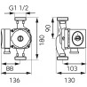 Ferro Pompa obiegowa elektroniczna GPA II 25-8-180 0605W